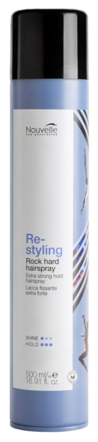 NEW Nouvelle Re-styling Rock Hard Hairspray 500 ml