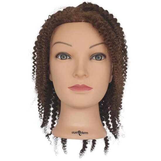 Oefenhoofd Curly Small Brown