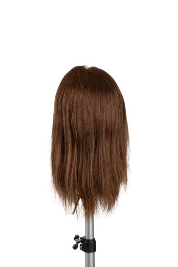 Labor Oefenhoofd Smart pro Medium Brown 35cm 100% menselijk haar