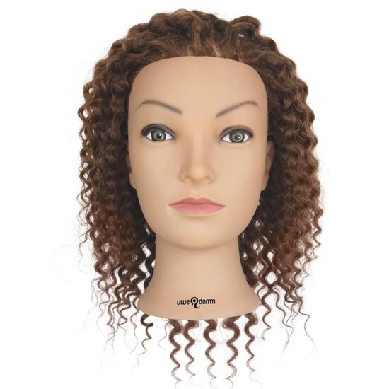 Oefenhoofd Curly Medium Brown