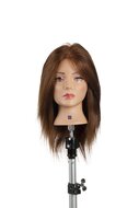 Labor Oefenhoofd Smart pro Medium Brown 35cm 100% menselijk haar