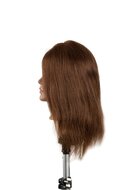 Labor Oefenhoofd Smart pro Medium Brown 35cm 100% menselijk haar